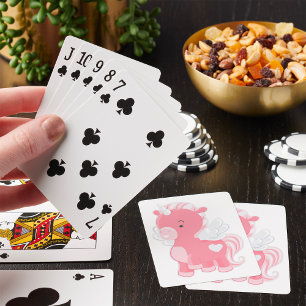 Cute Pink Unicorn Playing Cards