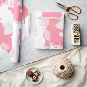 Cute Pink Unicorn Wrapping Paper