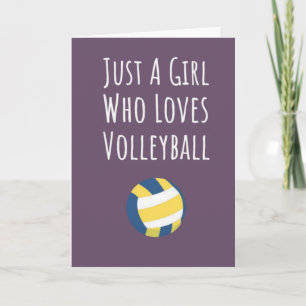 Cute Pink Volleyball Cards Team Sports Player