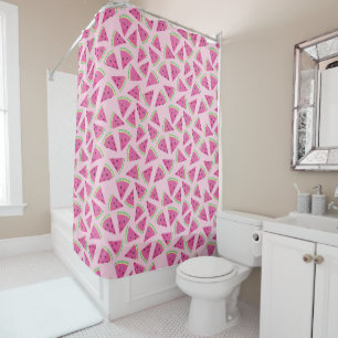 Cute Pink Watermelon pattern Shower Curtain