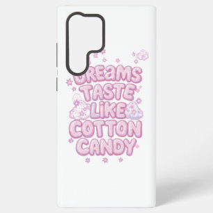 Cute Pink Whimsical Dreamer Typography Samsung Galaxy Case