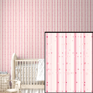 Cute Pink & White Stripes Wallpaper