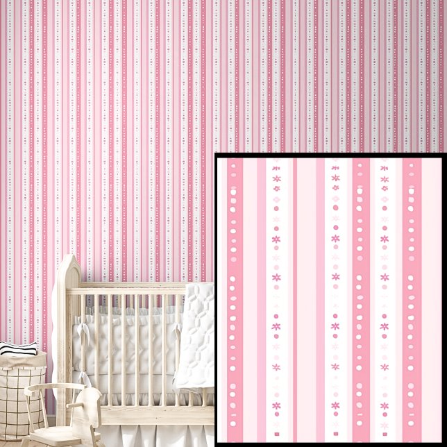 Cute Pink & White Stripes Wallpaper (Creator Uploaded)