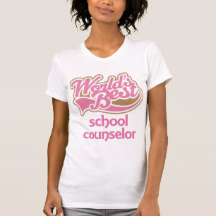 Cute Pink Worlds Best School Counsellor T-Shirt