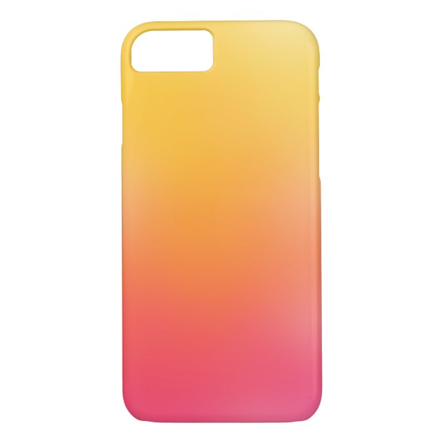 Cute Pink Yellow Orange Ombre Girly iPhone 7 Case (Back)