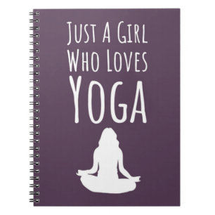 Cute Pink Yoga Gifts For Girls For Kids For Her Notebook