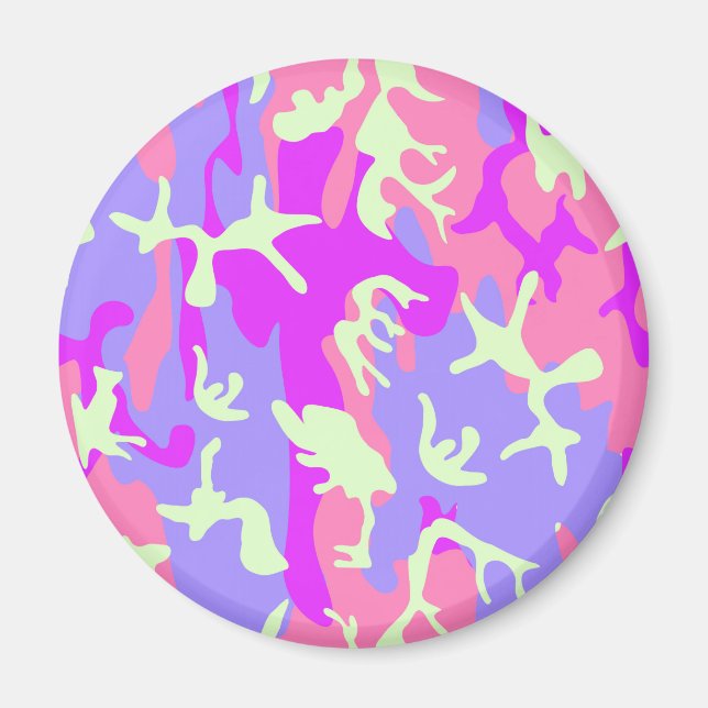 Cute pinky camouflage pattern magnet (Front)