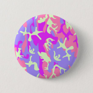 Cute pinky digital camouflage pattern 6 cm round badge