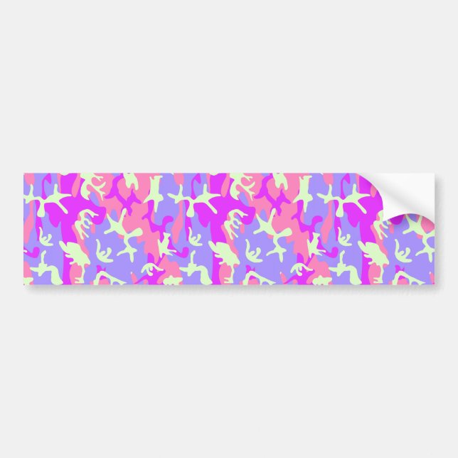 Cute pinky digital camouflage pattern bumper sticker (Front)