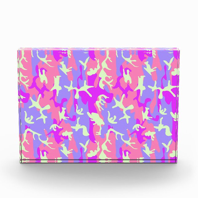 Cute pinky digital camouflage pattern photo block (Front)