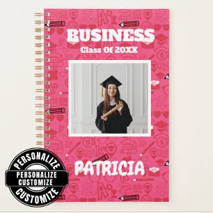 Cute Pinky Girly College Student Custom Academic  Planner