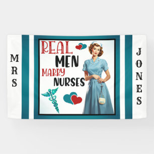 Cute Pinup_ Real Men Marry Nurses Banner