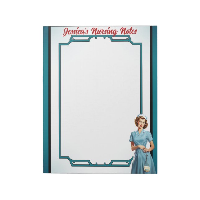 Cute Pinup_ Real Men Marry Nurses Notepad (Rotated)