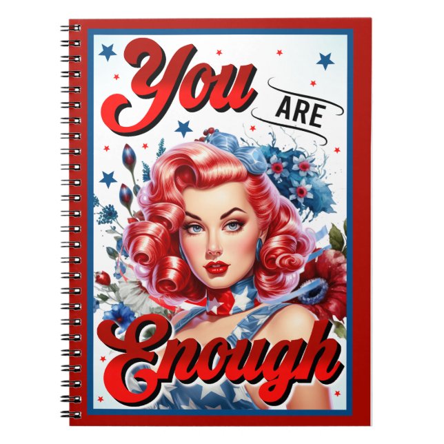 Cute Pinup_ You're Enough Notebook (Front)