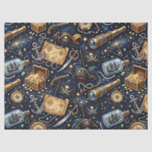 Cute Pirate Adventure Pattern Tissue Paper