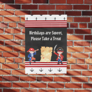Cute Pirate Birthday Party Sign