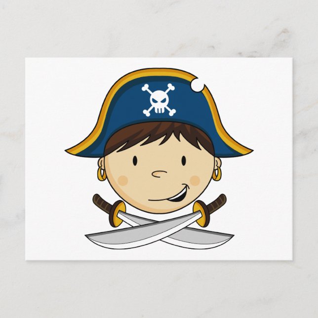 Cute Pirate Captain Postcard (Front)