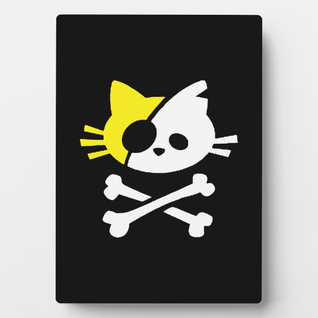 Cute Pirate Cat Plaque (Front)