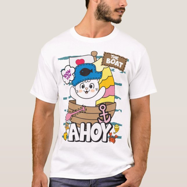 Cute pirate cat T-Shirt (Front)
