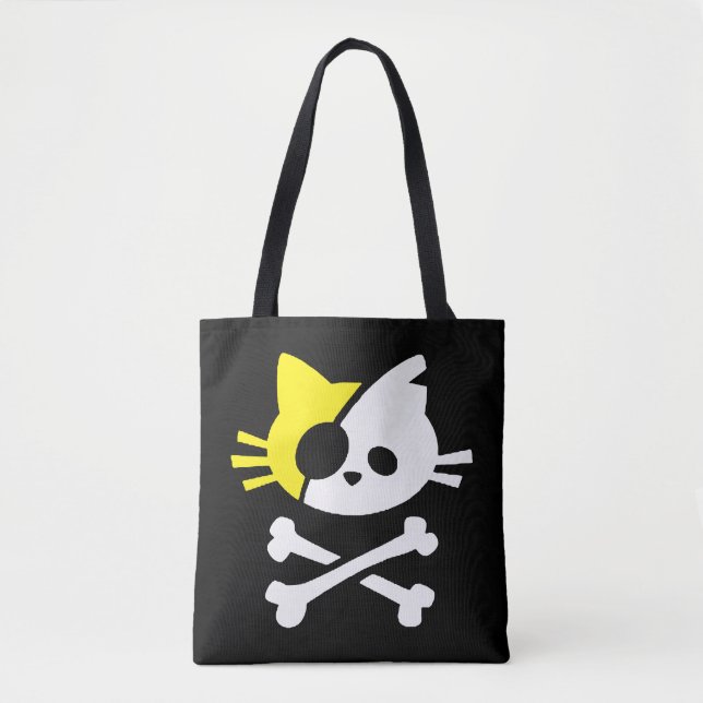 Cute Pirate Cat Tote Bag (Front)