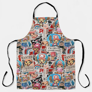 Cute Pirate Doctor Collage Pattern Kawaii Manga Apron