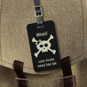 Cute Pirate Flag Swag Luggage Tag