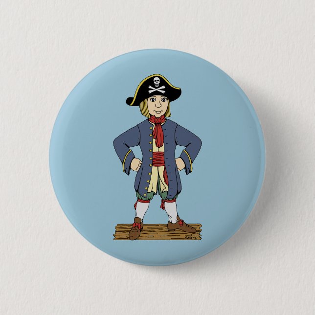 Cute Pirate Lad 6 Cm Round Badge (Front)