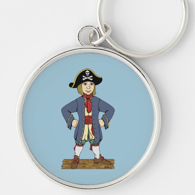Cute Pirate Lad Key Ring (Front)