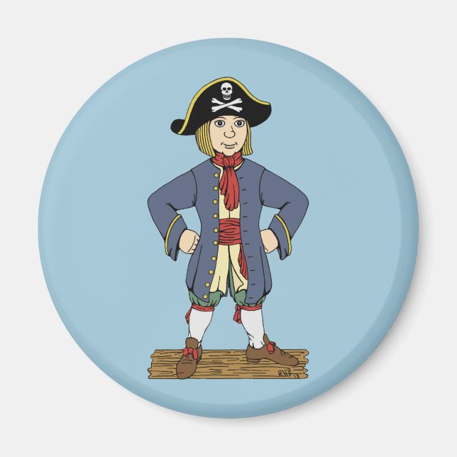 Cute Pirate Lad Magnet (Front)