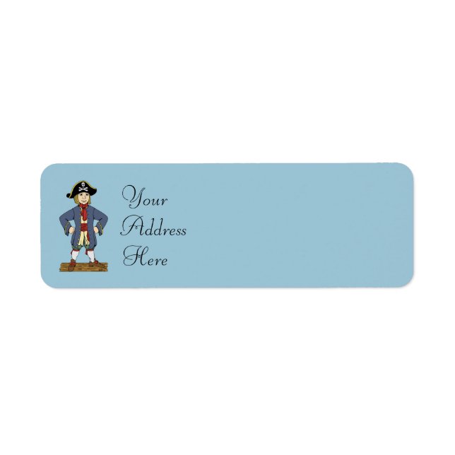 Cute Pirate Lad Return Address Label (Front)