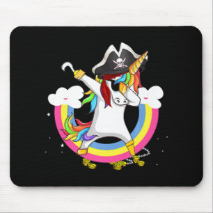 Cute Pirate Magical Unicorn Fun Awesome Halloween Mouse Pad