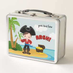 Cute Pirate Metal Lunch Box
