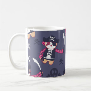 Cute Pirate Panda Bear Pattern Coffee Mug