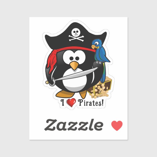 Cute Pirate Penguin with Parrot (Sheet)
