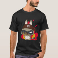 Cute Pirate Slingshot Cartoon Character T-shirt