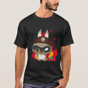 Cute Pirate Slingshot Cartoon Character T-shirt