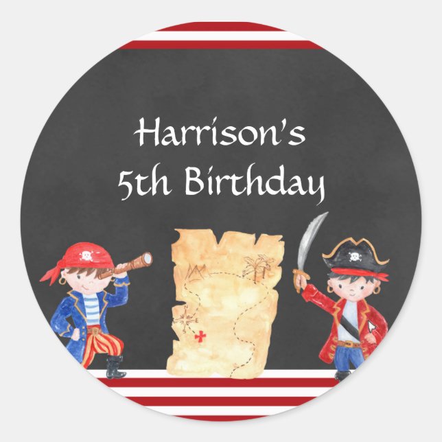 Cute Pirate Sticker (Front)