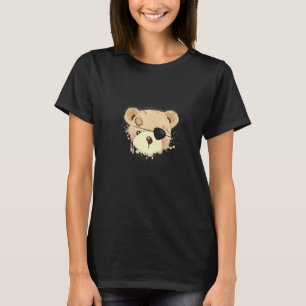 Cute Pirate Teddy Graffiti With Eye Patch T-Shirt