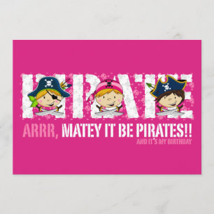 Cute Pirates Party Invite