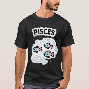 Cute Pisces Zodiac Sign Pastel Watercolor Fish T-Shirt