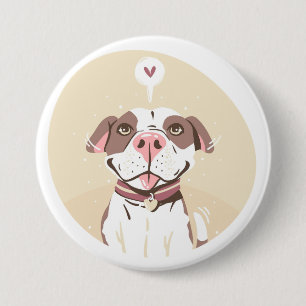 Cute Pit Bull 7.5 Cm Round Badge