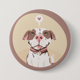 Cute Pit Bull 7.5 Cm Round Badge