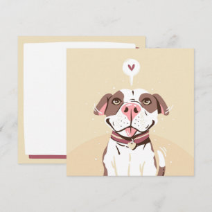 Cute Pit Bull Card