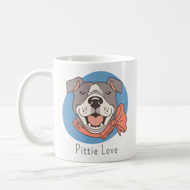 Cute Pit Bull Coffee Mug (Left)