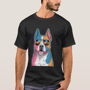 Cute Pit Bull, Colourful Pit Bulls, Dog lovers Gif T-Shirt