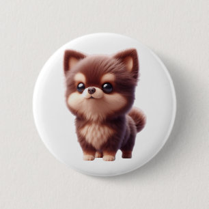 Cute Pitbull Bulldog with Bandanna Funny Dog Lover 6 Cm Round Badge