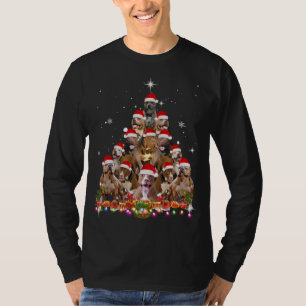 Cute Pitbull Christmas Tree Dog Santa Xmas Funny P T-Shirt