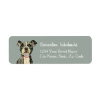 Cute Pitbull Dog Puppy Eyes Return Address