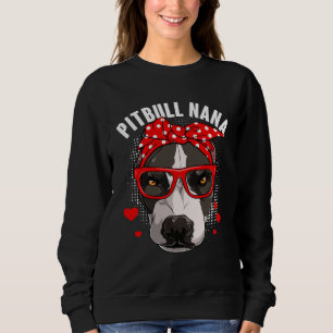 Cute Pitbull Nana Dog  Family Matching Mothers Day Sweatshirt