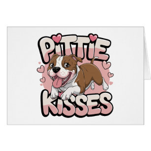 Cute Pitbull Thinking of You Love Pittie Pit Bull